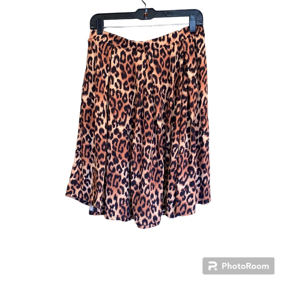 LuLaRoe Women's Leopard Print Elastic Waist Skirt Size Large